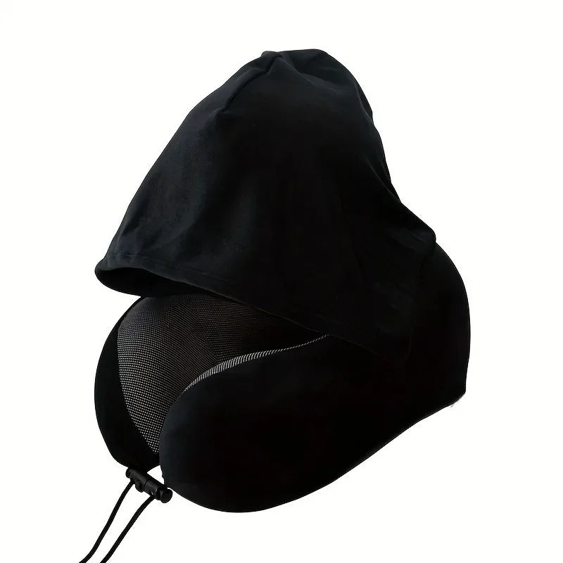 Coussin cervical voyage à capuche