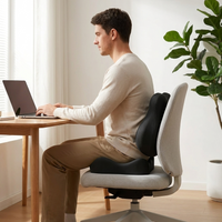 coussin lombaire utilisé sur une chaise lors du télétravail