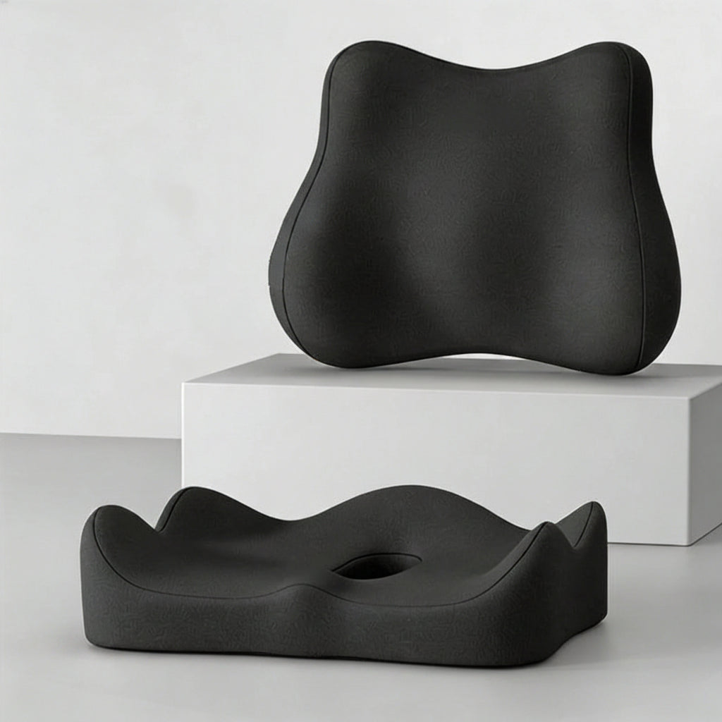 coussin lombaire ergonomique noir